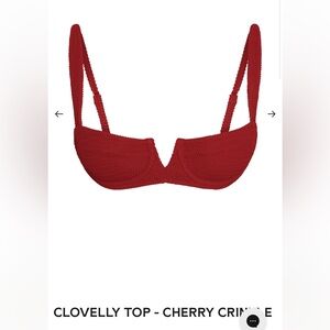 Monday Swimwear Clovelly Red Crinkle Bra